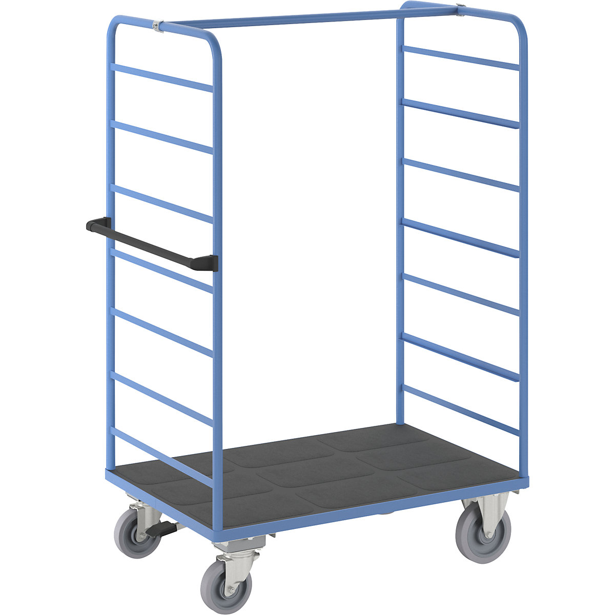 Etagewagen – eurokraft pro, 2 zijwanden, met centrale rem, laadvlak 1330 x 800 mm-1