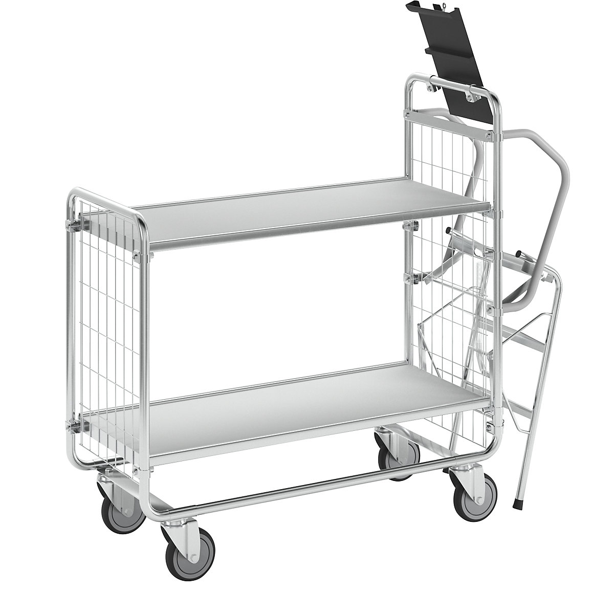 Ladderwagen SERIE 100 – HelgeNyberg, 2 etages, l x b x h = 1270 x 460 x 1120 mm-2