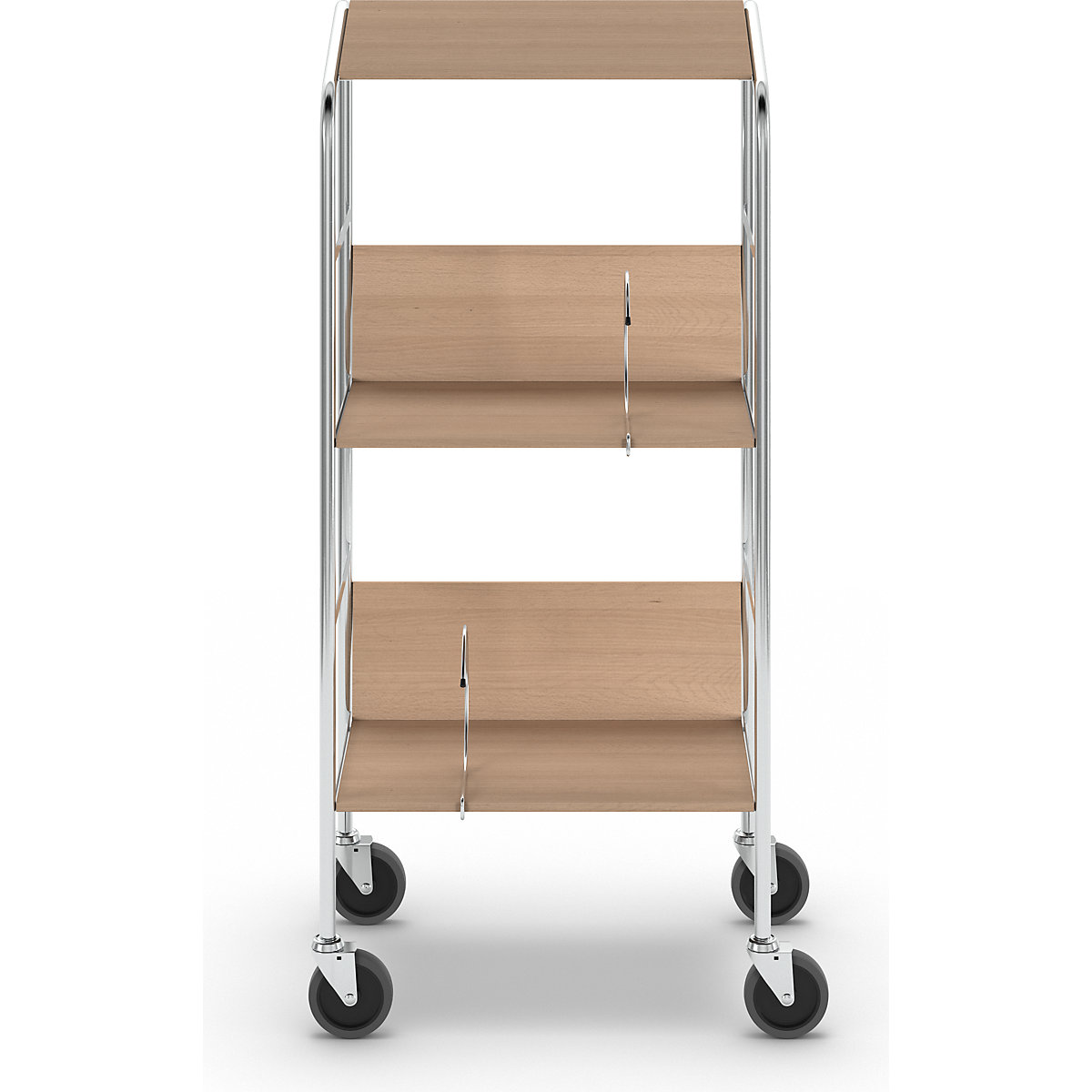 Wagen voor ordners met legbord, verchroomd – HelgeNyberg (Productafbeelding 3)-2