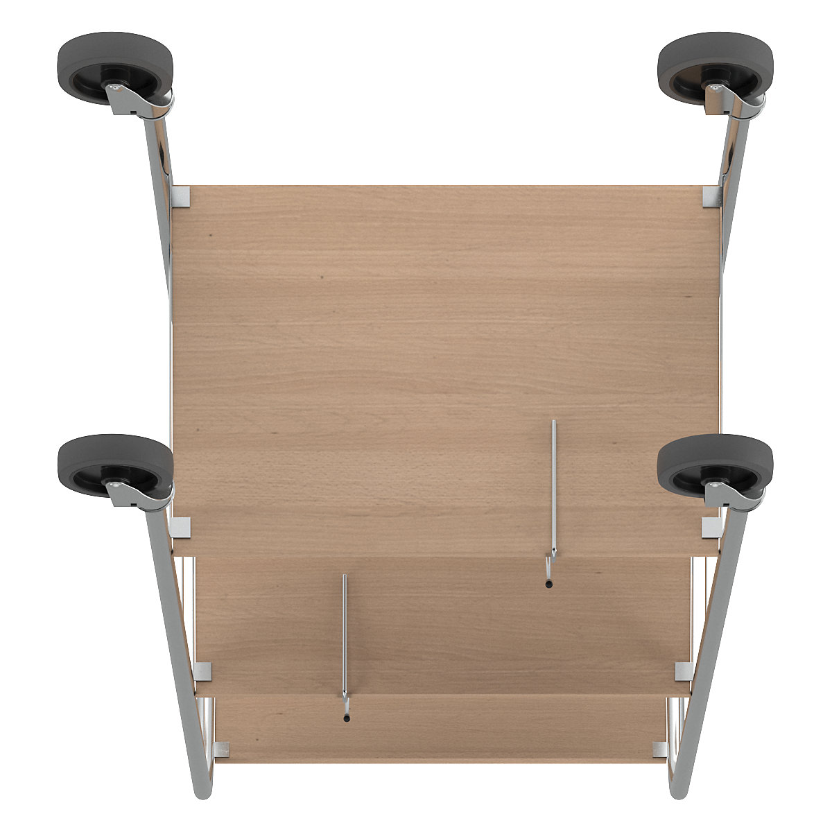 Wagen voor ordners met legbord, verchroomd – HelgeNyberg (Productafbeelding 7)-6