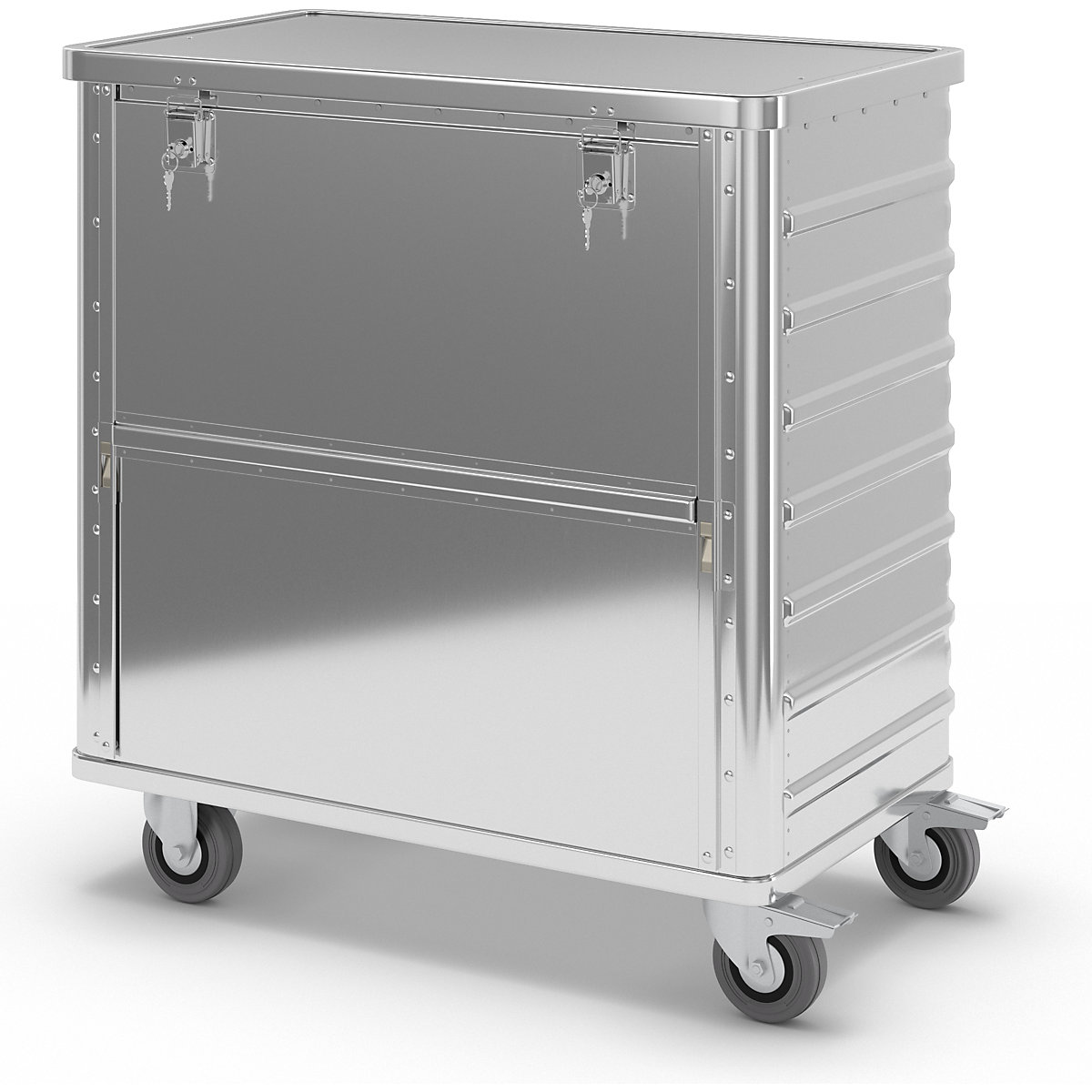 Kastwagen van aluminium, neerklapbare zijwand – Gmöhling (Productafbeelding 4)-3