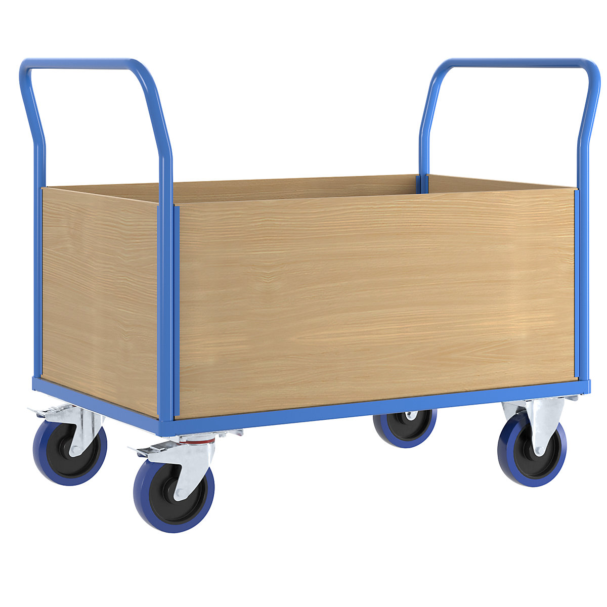 Platformwagen met houten wanden – eurokraft pro (Productafbeelding 2)-1