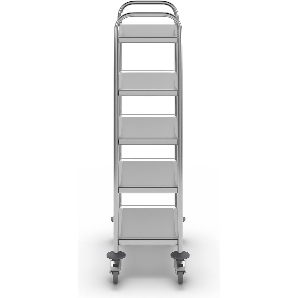Roestvast stalen serveerwagen – eurokraft basic (Productafbeelding 2)-1