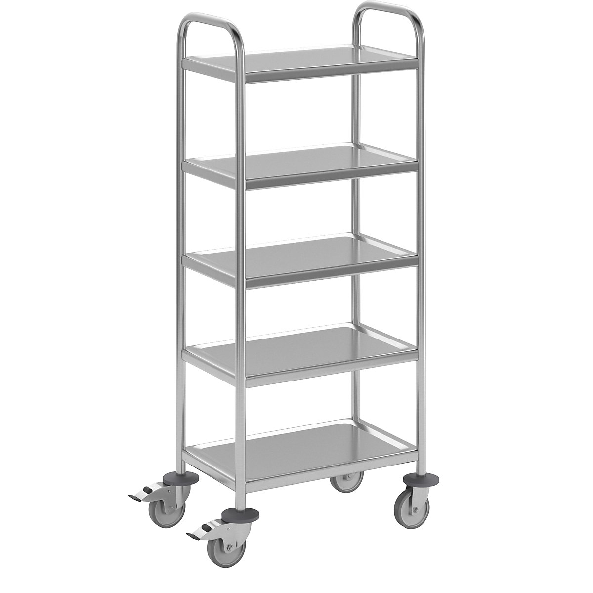 Roestvast stalen serveerwagen – eurokraft basic
