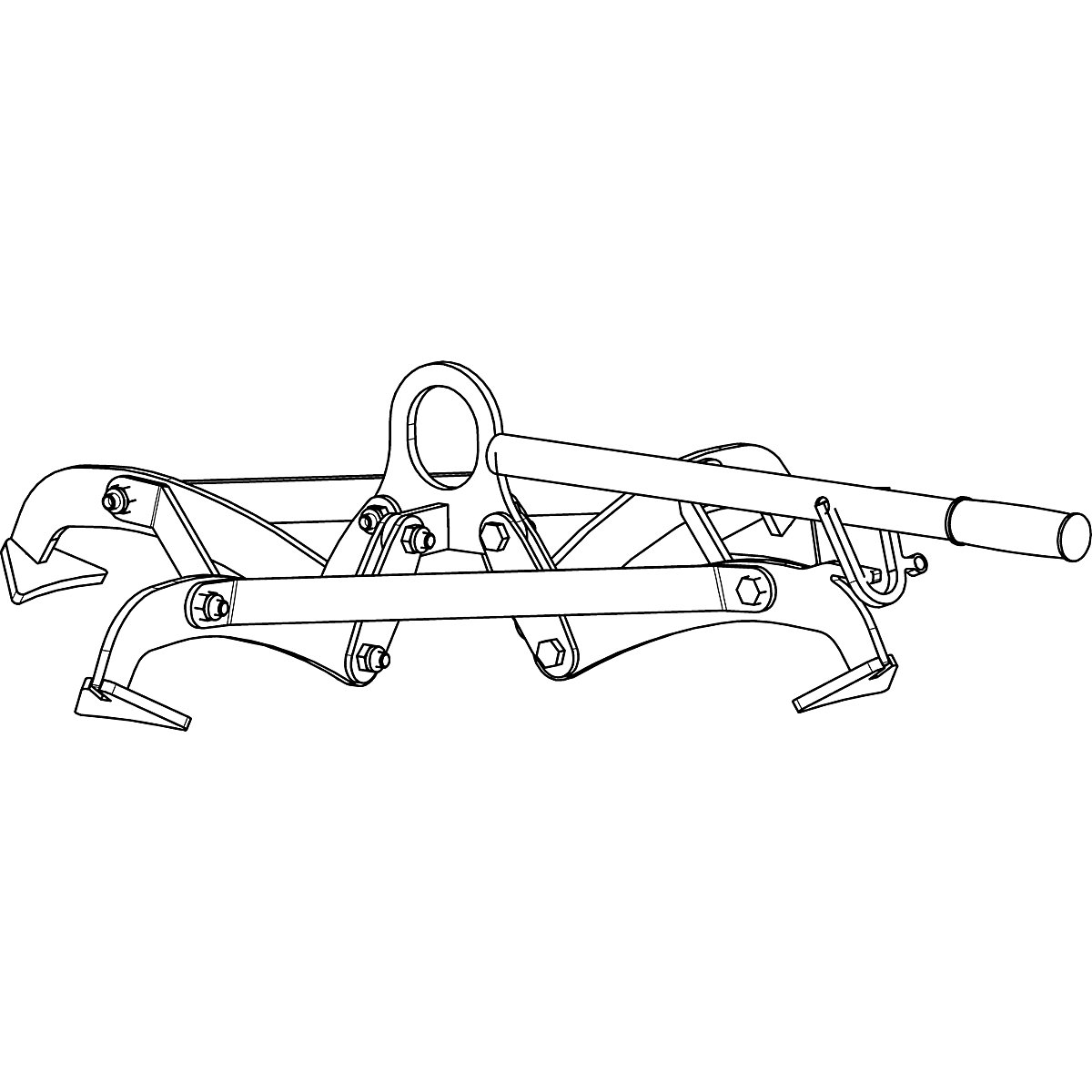 Agarrador de bidones con sistema de sujeción de 4 puntos – eurokraft pro (Imagen del producto 3)-2