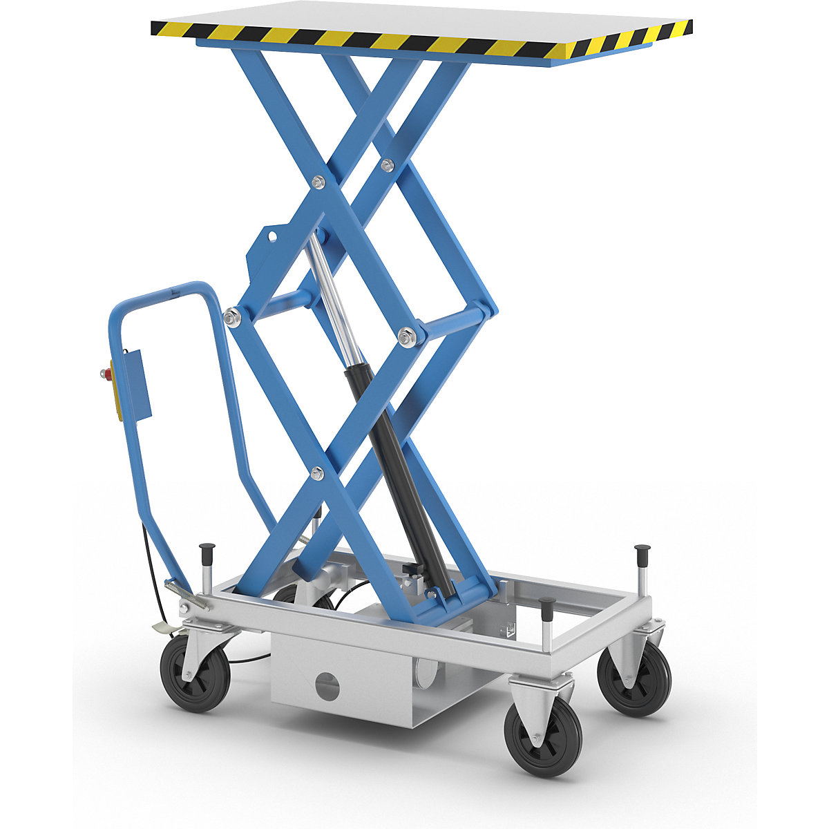 Carro com plataforma de elevação de tesoura dupla – eurokraft pro (Imagem do produto 8)-7