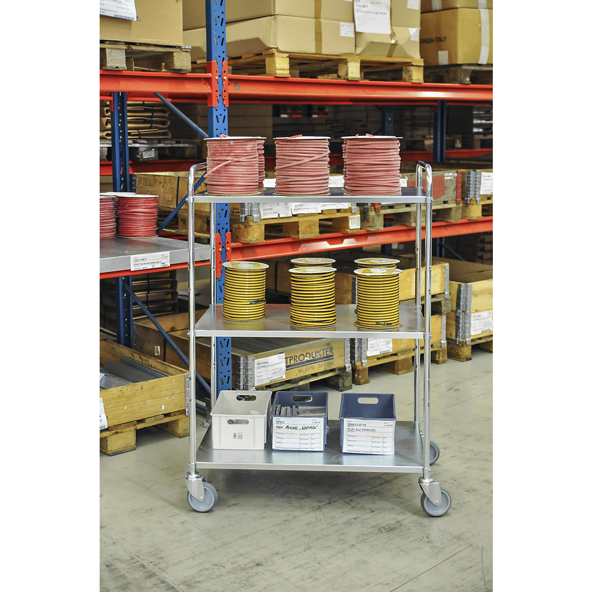 Carro de andares leve, altura 1445 mm – Kongamek (Imagem do produto 2)-1