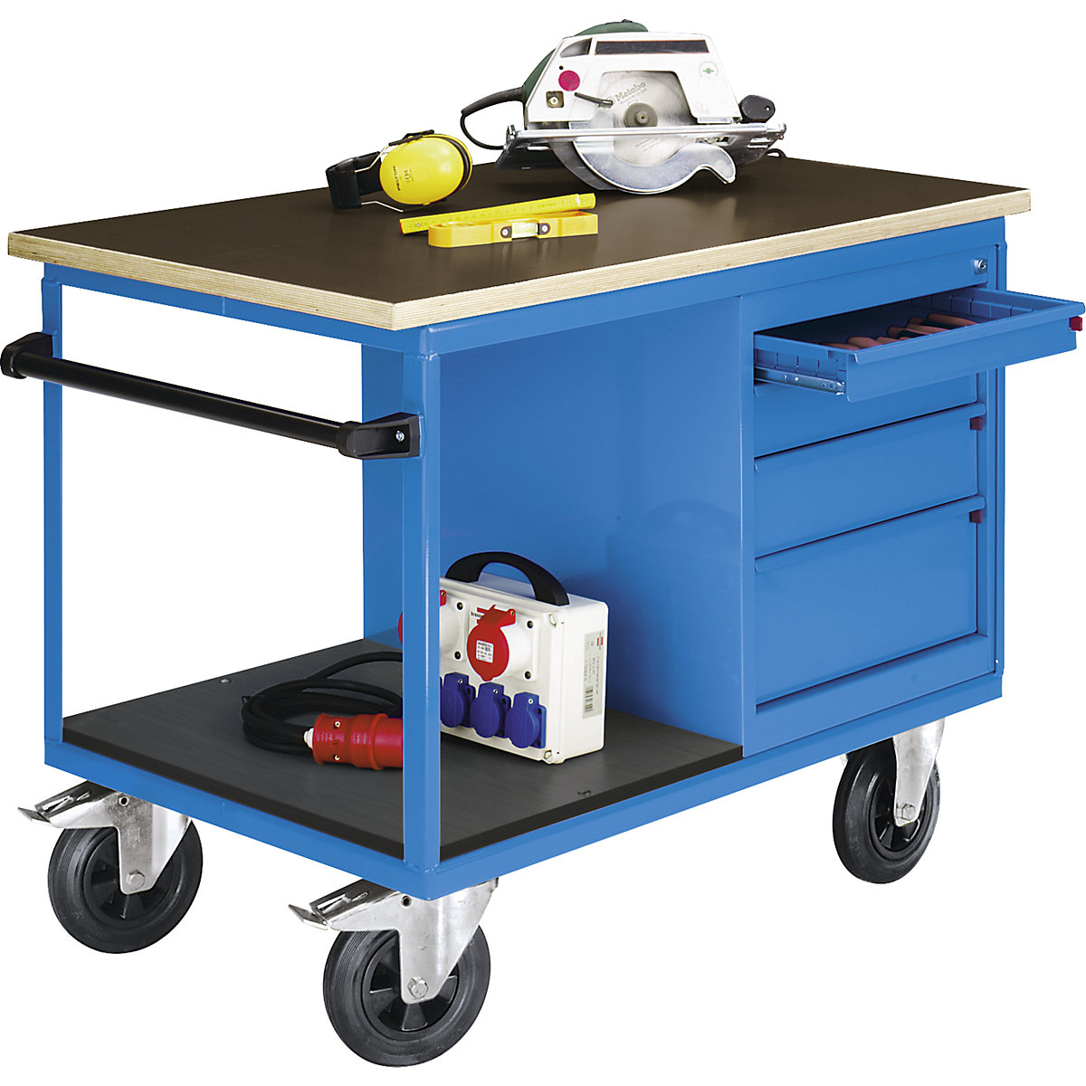 Bancada de trabalho móvel, capacidade de carga 500 kg – eurokraft pro (Imagem do produto 4)-3