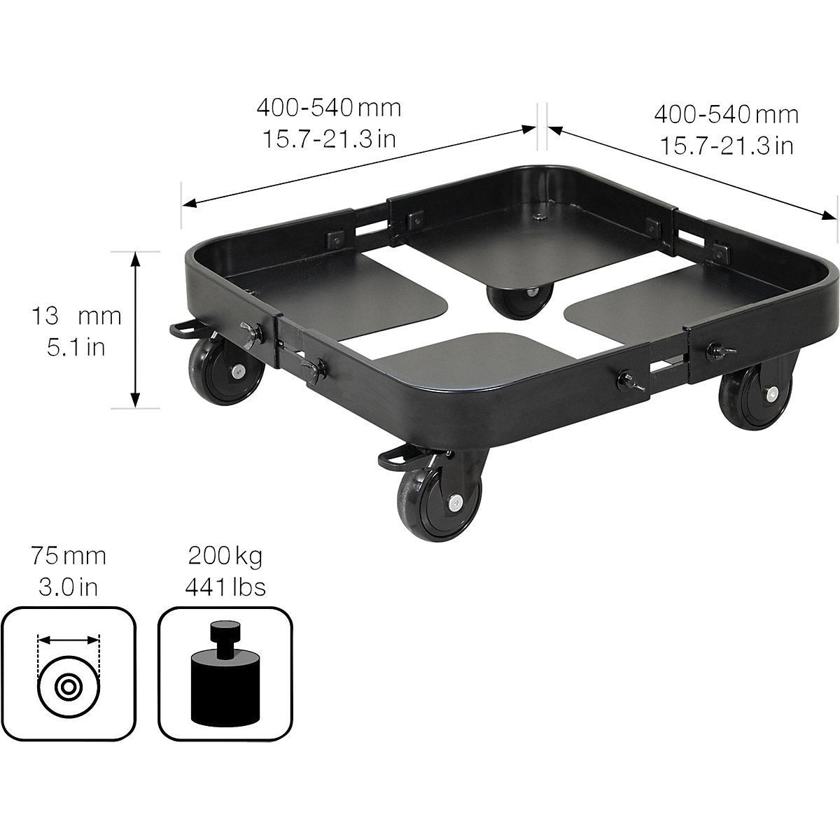 Suporte de rodas para plantas SUN CITY – Wagner (Imagem do produto 2)-1