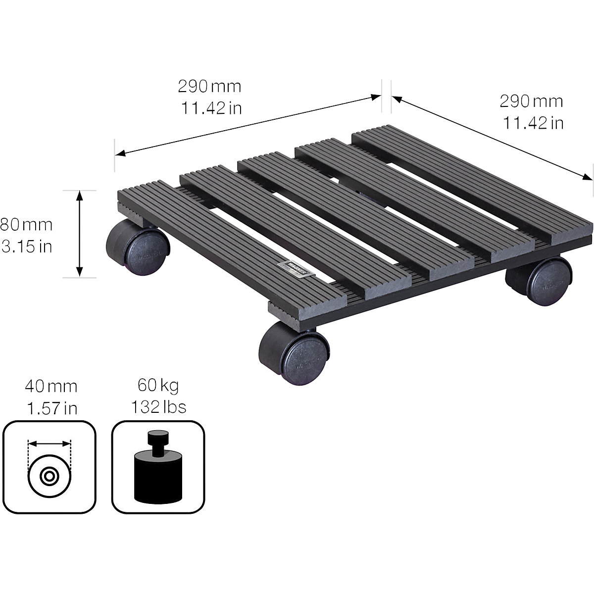 Suporte de rodas para plantas WPC – Wagner (Imagem do produto 2)-1