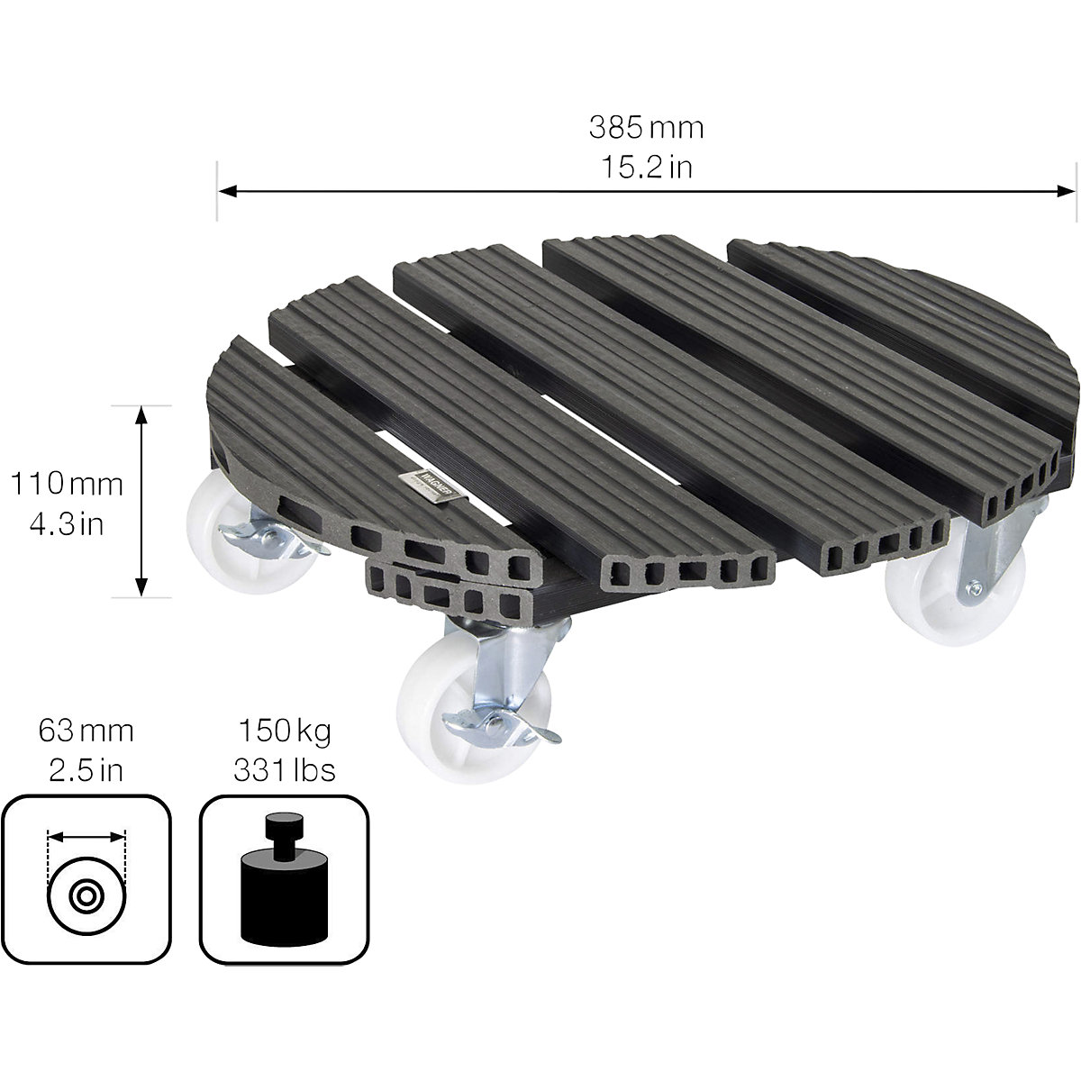 Suporte de rodas para plantas WPC – Wagner (Imagem do produto 2)-1