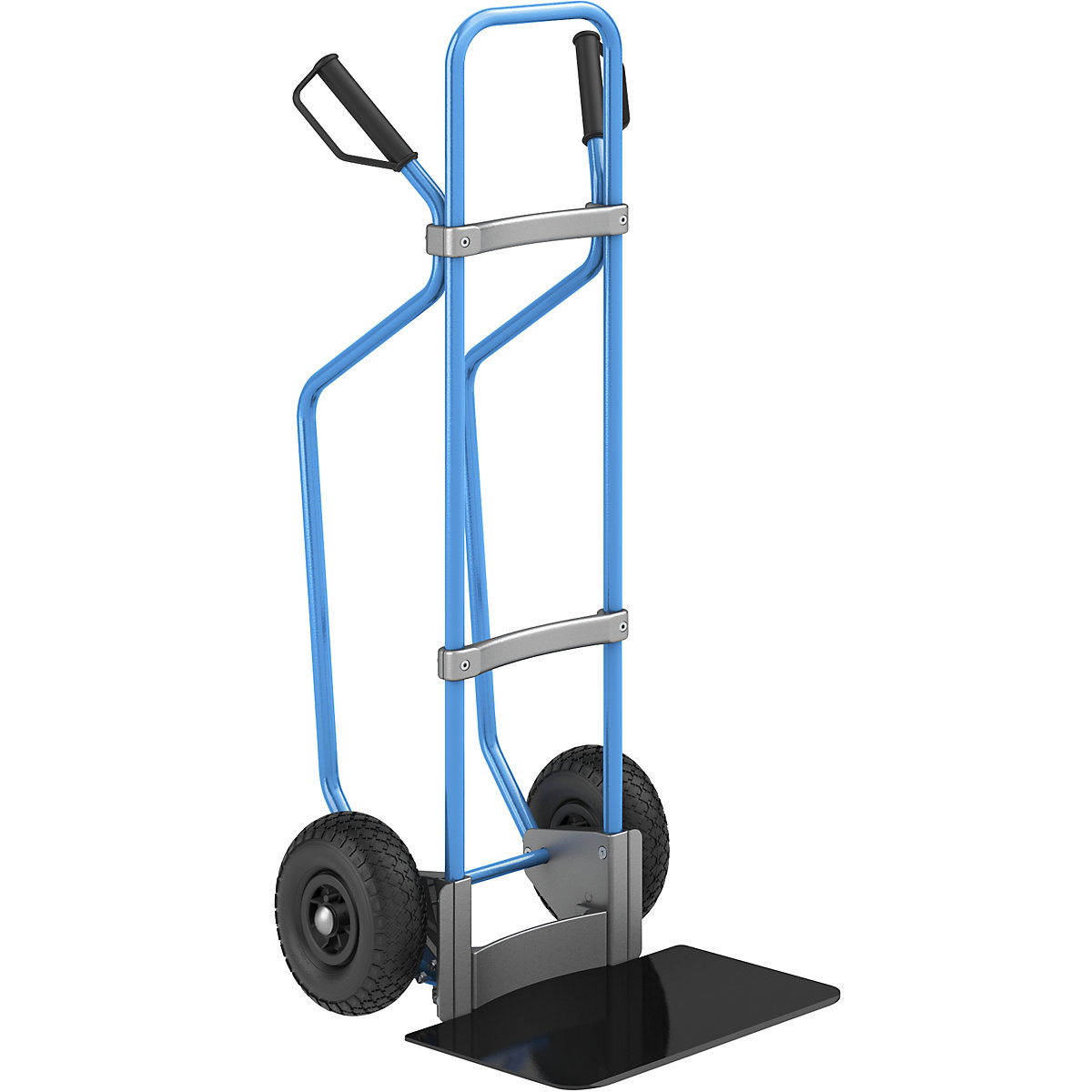 Carretilla para sacos con listones de deslizamiento, azul &ndash; eurokraft pro