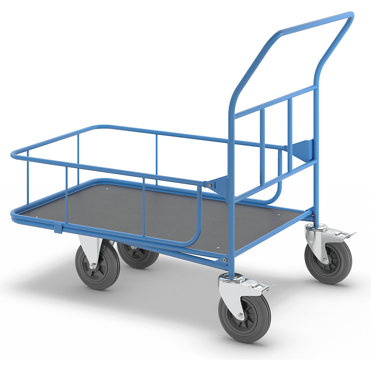 Carrito de supermercado con plataforma – eurokraft pro (Imagen del producto 7)-6
