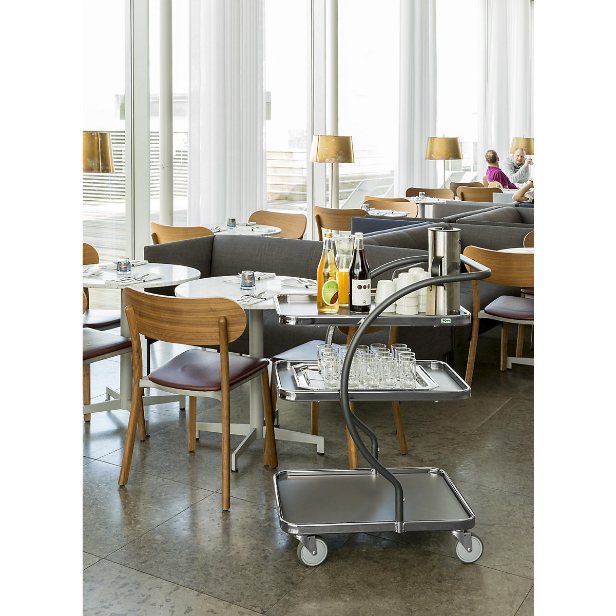 Carrito de supermercado y mesa rodante C-LINE – Kongamek (Imagen del producto 2)-1