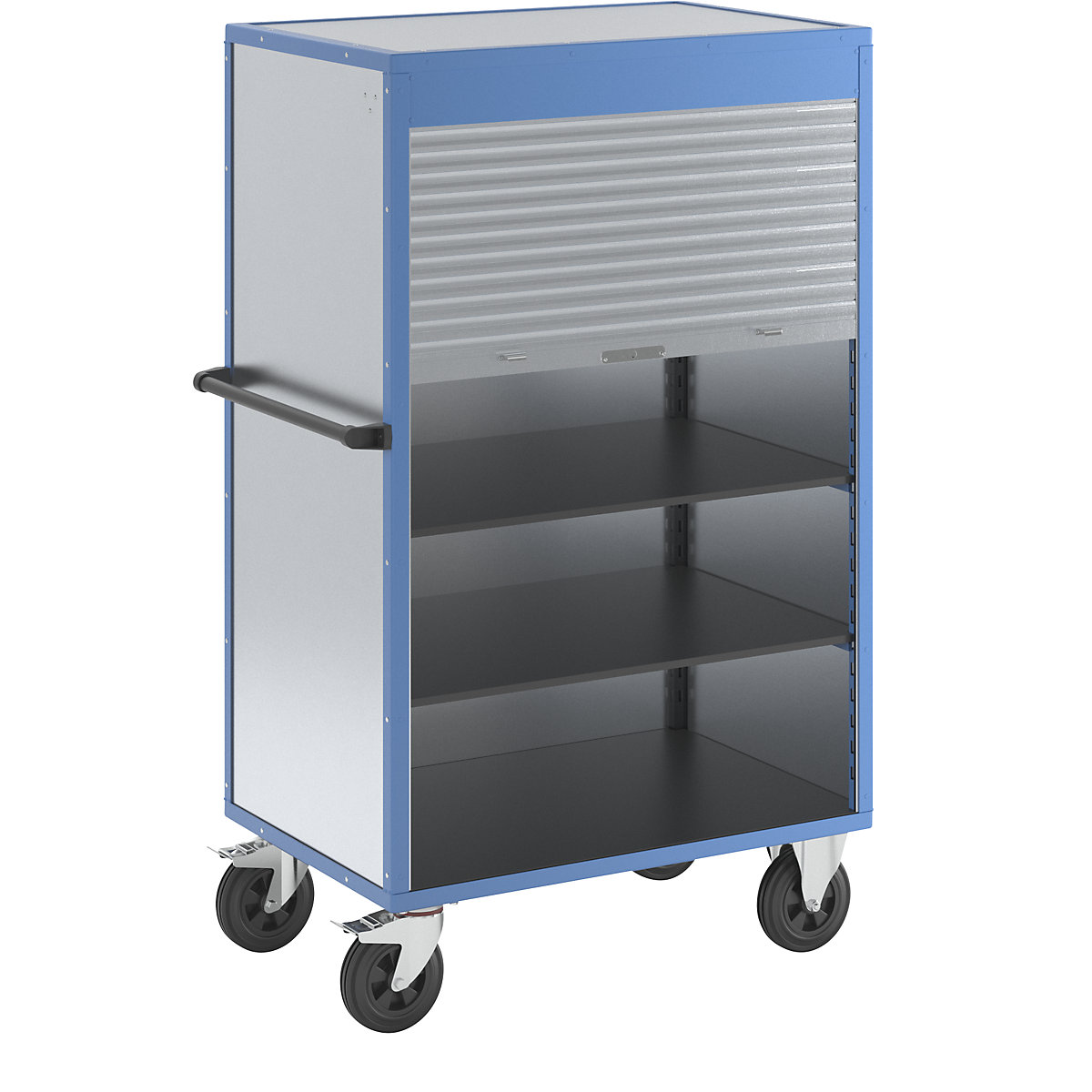 Armario rodante – eurokraft pro, persianas de aluminio, con 2 baldas-1