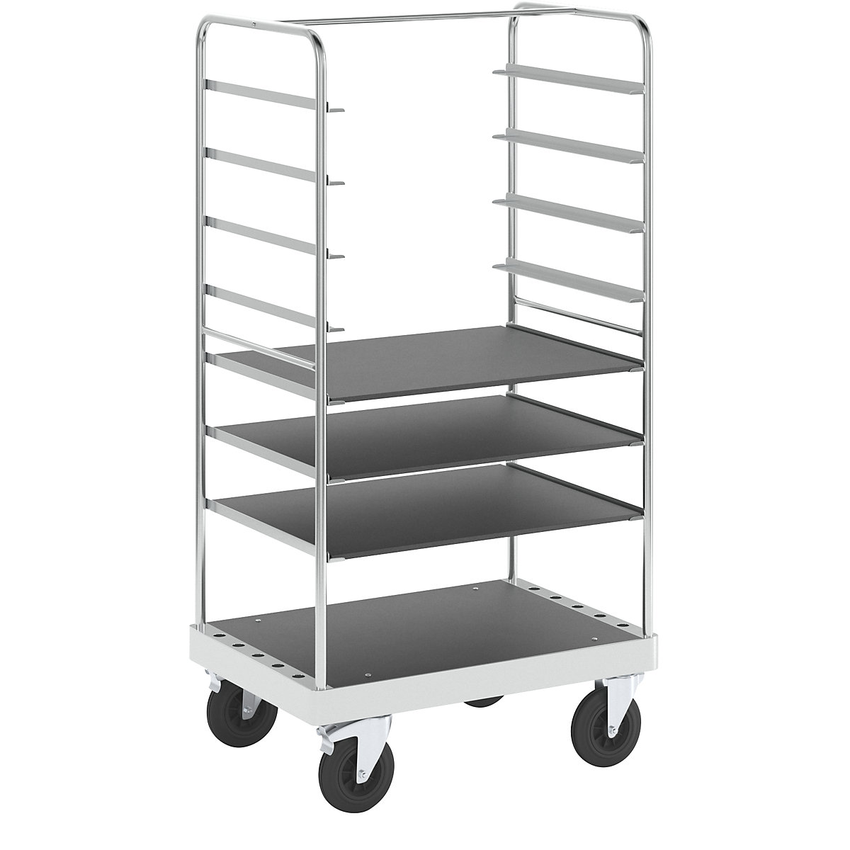 Carro con pisos multiusos, galvanizado &ndash; Kongamek