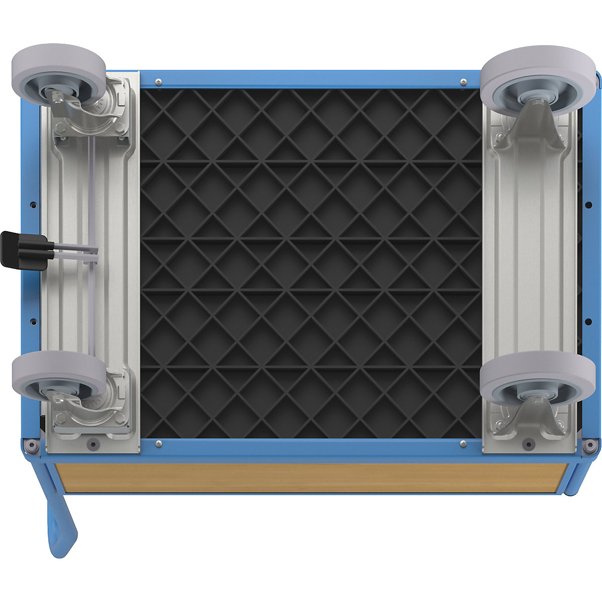 Carro de plataforma con paredes de madera – eurokraft pro (Imagen del producto 8)-7
