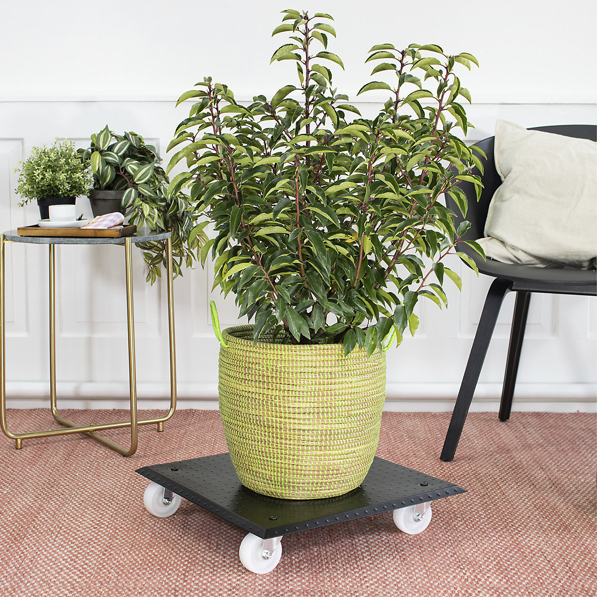 Soporte de aluminio con ruedas para macetas ALASKA – Wagner (Imagen del producto 3)-2