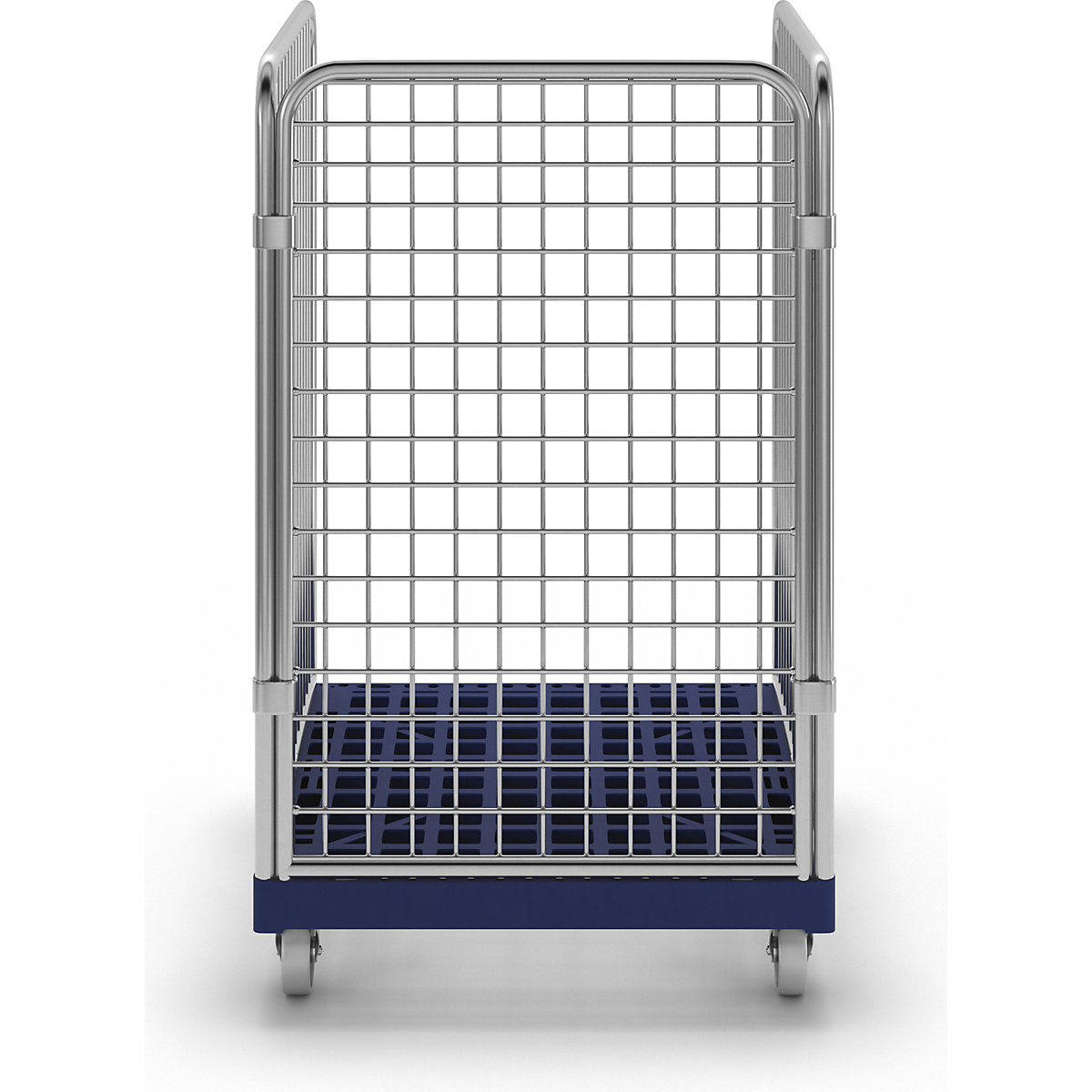 Contenedor de rejilla de alambre con tablero rodante de plástico (Imagen del producto 4)-3