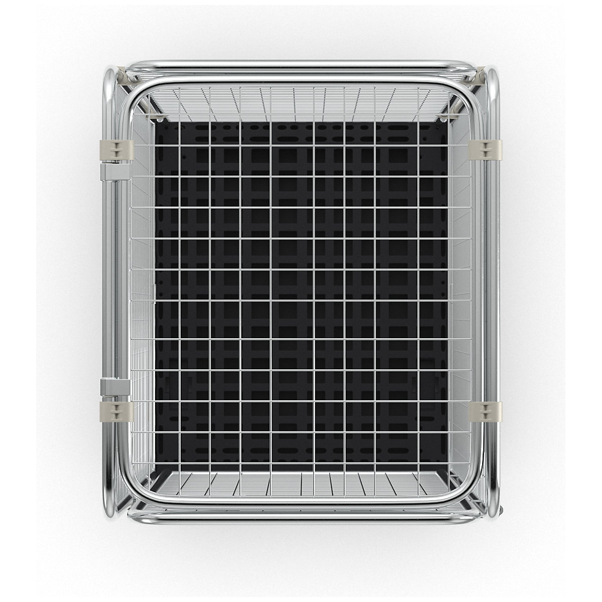 Contenedor rodante con paredes de rejilla – eurokraft basic (Imagen del producto 7)-6