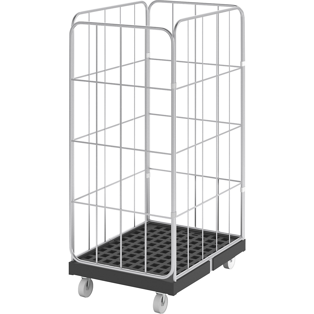 Contenedor rodante con rejilla lateral &ndash; eurokraft basic