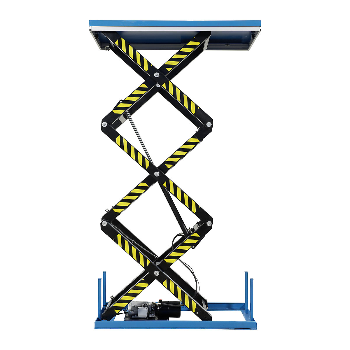 Mesa elevadora de pantógrafo triple