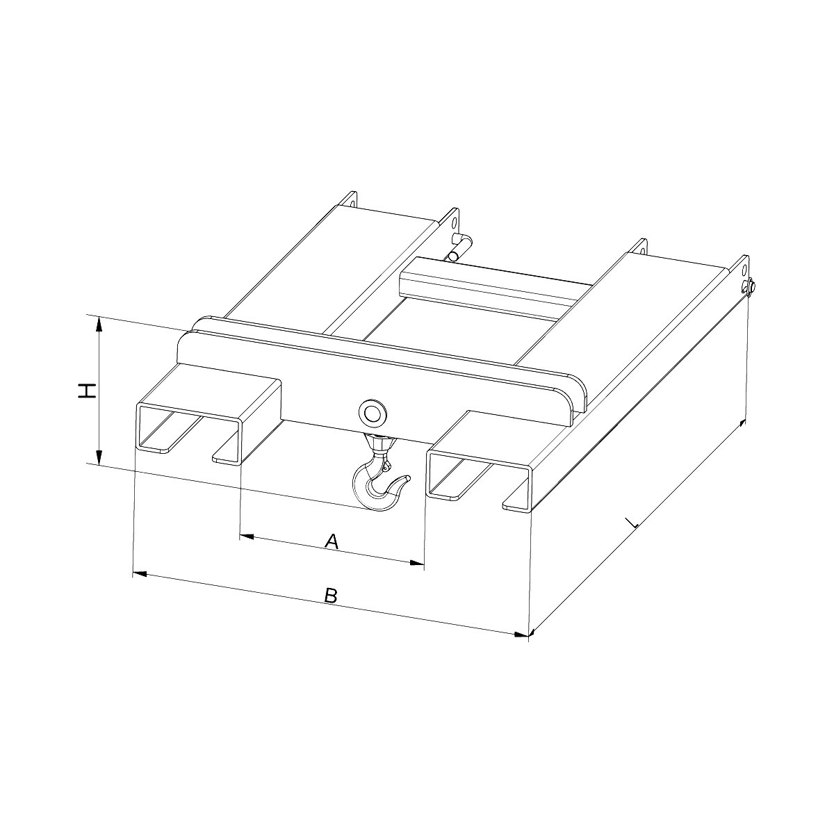 Pieza superpuesta con gancho de carga para apiladora – Eichinger (Imagen del producto 2)-1