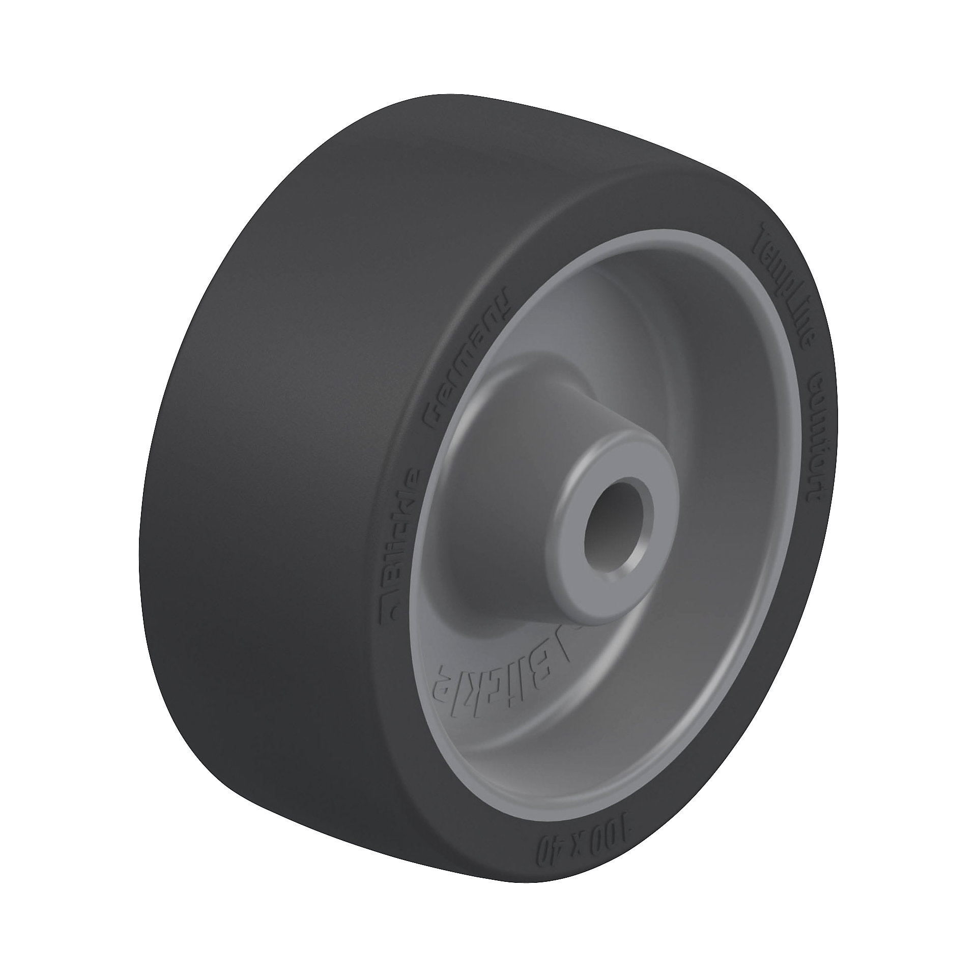 Roda com revestimento de rolamento em silicone/borracha POSI – Blickle ...