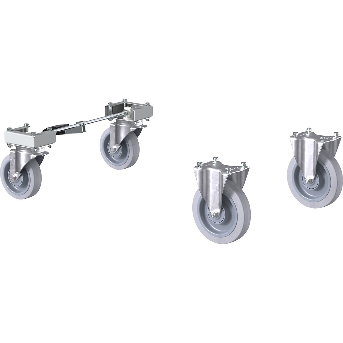 Conjunto de rodas com imobilizador central (Imagem do produto 4)-3