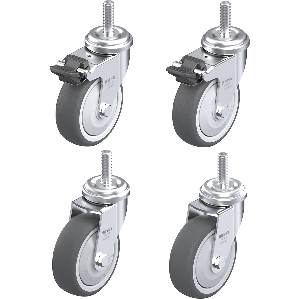 Juego de ruedas para aparatos LRA-PATH 75KF-GS10 &ndash; Blickle