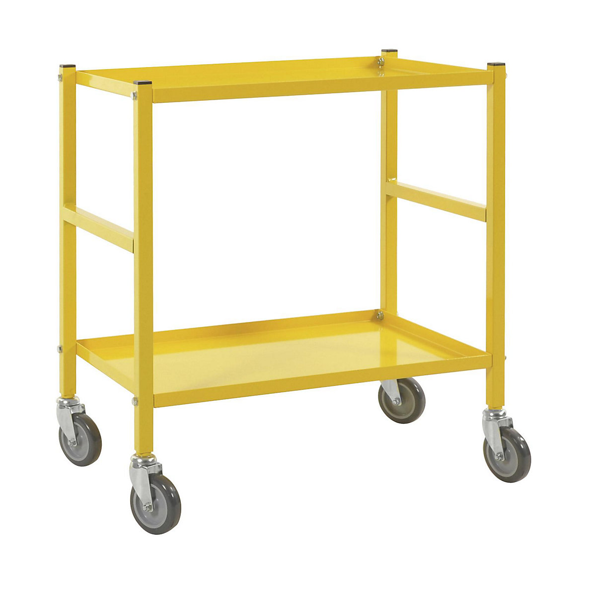 Kongamek Tischwagen mit 2 Böden, 4 Lenkrollen, gelb