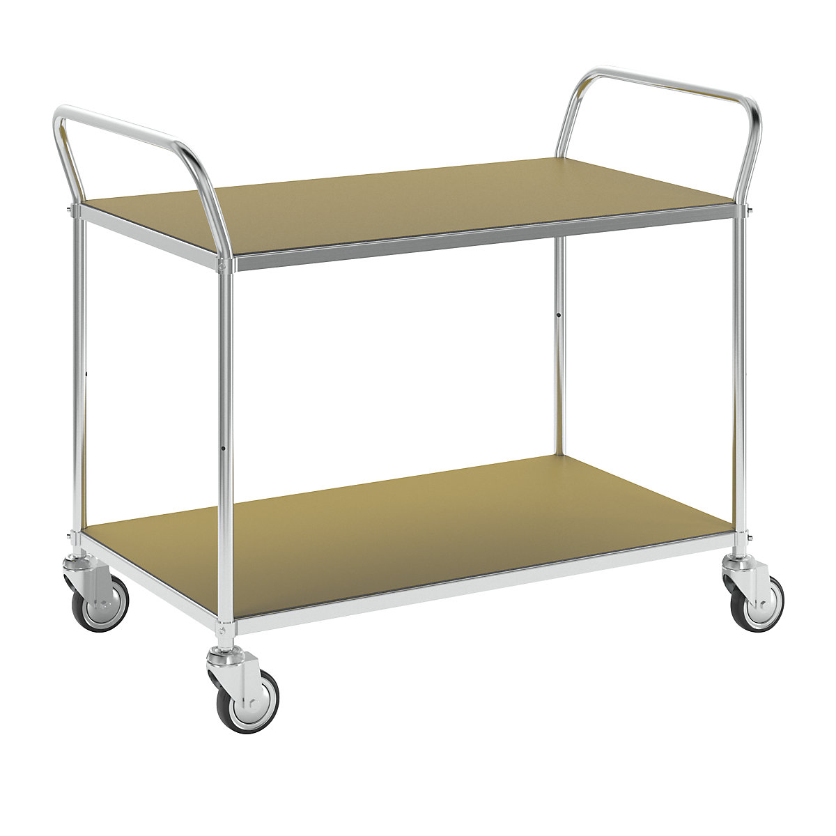 ESD-Etagenwagen Kongamek, 4 Lenkrollen, 2 Ladeflächen, LxBxH 1070 x 585 x 940 mm-3