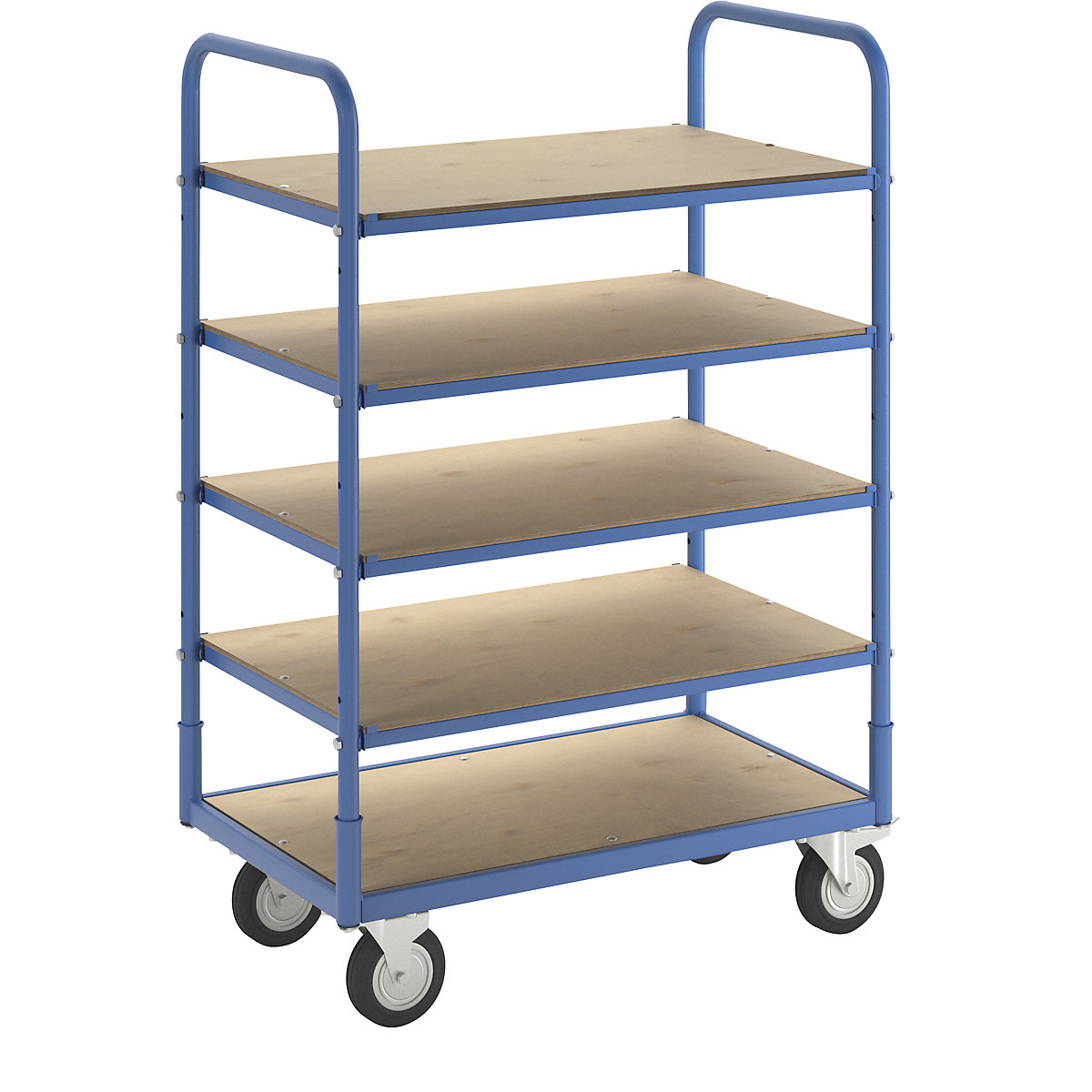 Etagenwagen Flex eurokraft basic, Tragfähigkeit 300 kg, 5 Etagen-1