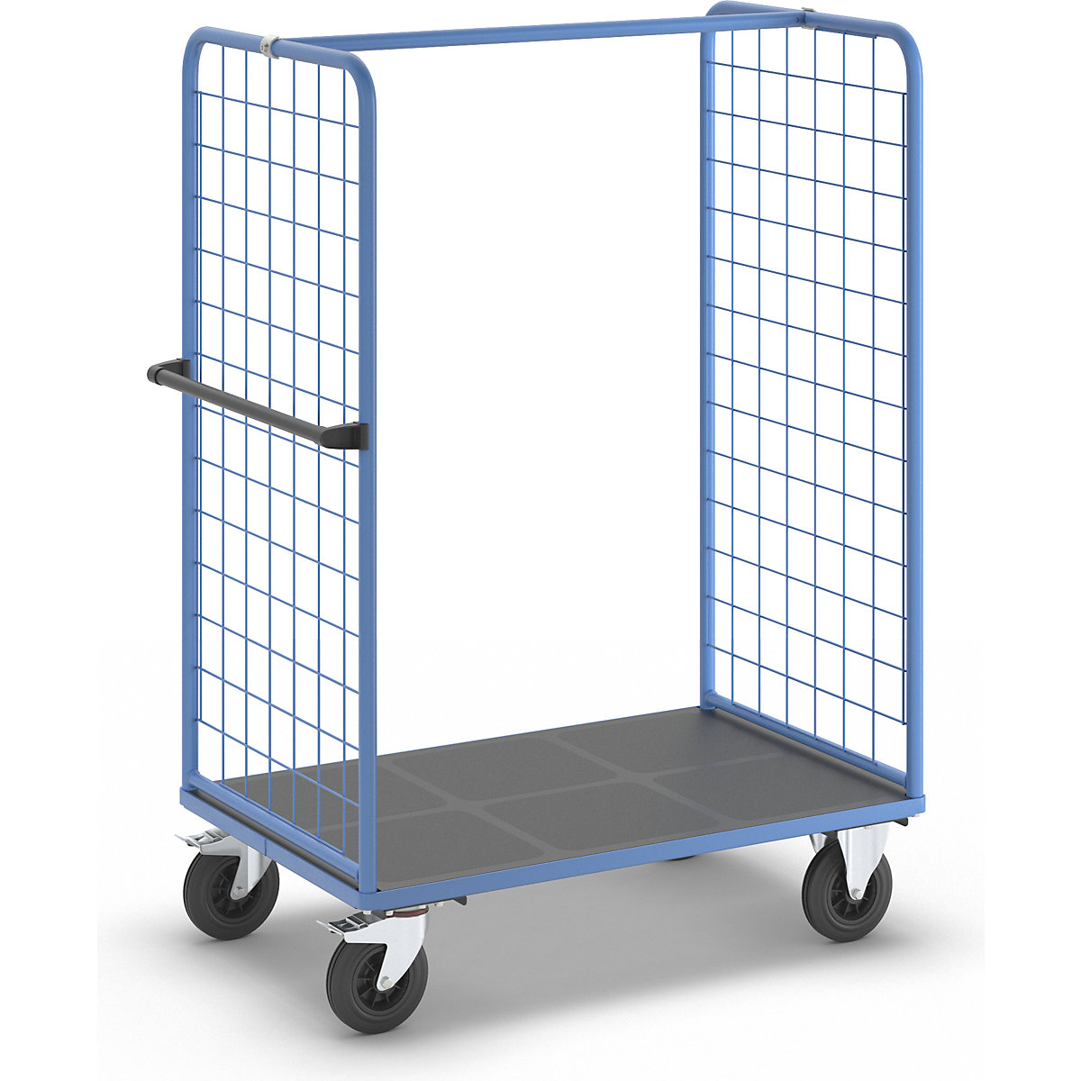 Etagenwagen mit Gitter-Seitenwänden eurokraft pro, Vollgummireifen, Ladefläche 1175 x 800 mm-1