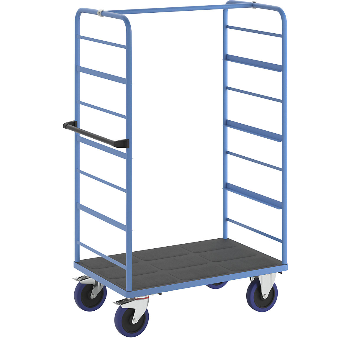 Etagenwagen eurokraft pro, mit 2 Seitenwänden, Ladeflächen-LxB 975 x 700 mm, 1 Etage-1