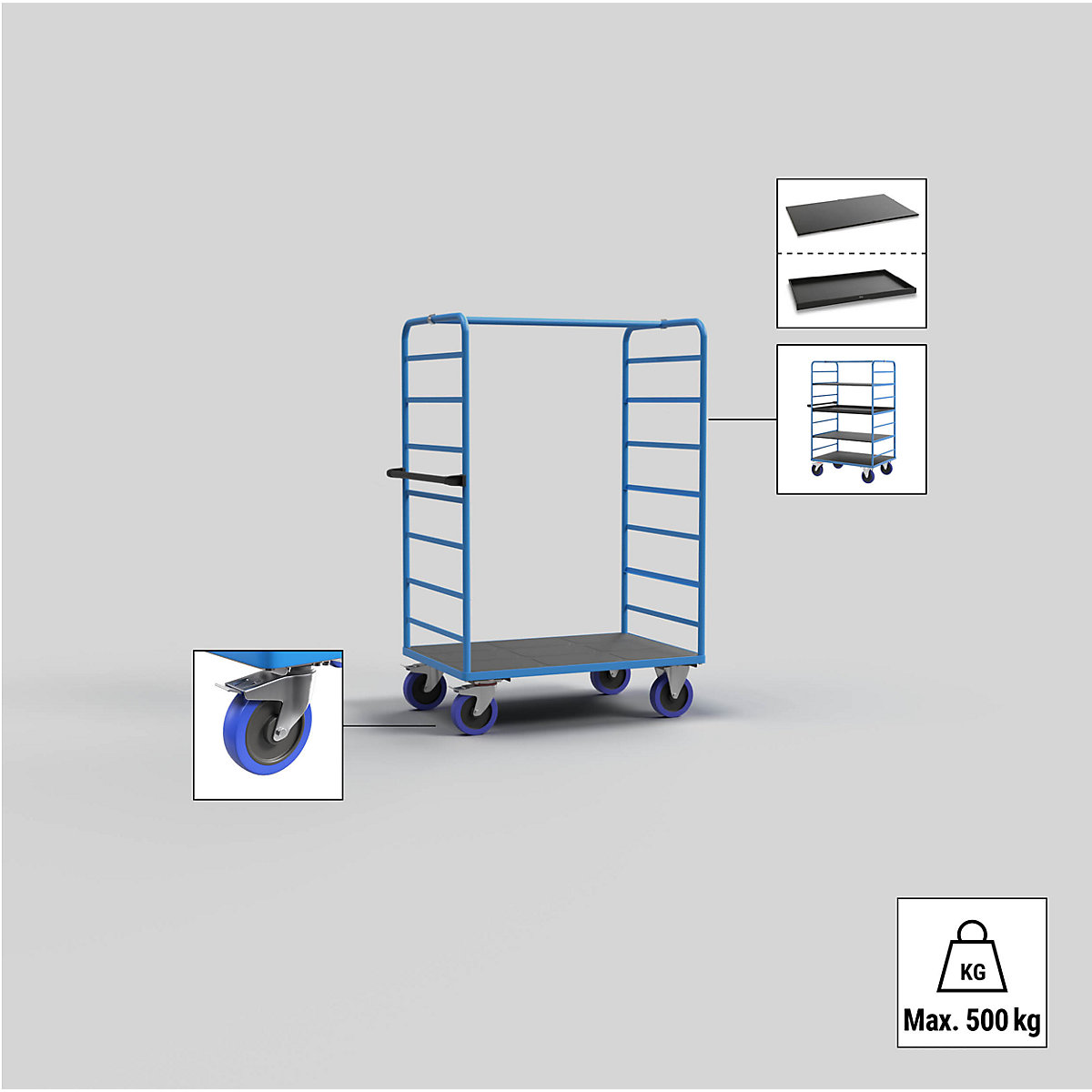 Etagenwagen eurokraft pro (Produktabbildung 10)-9