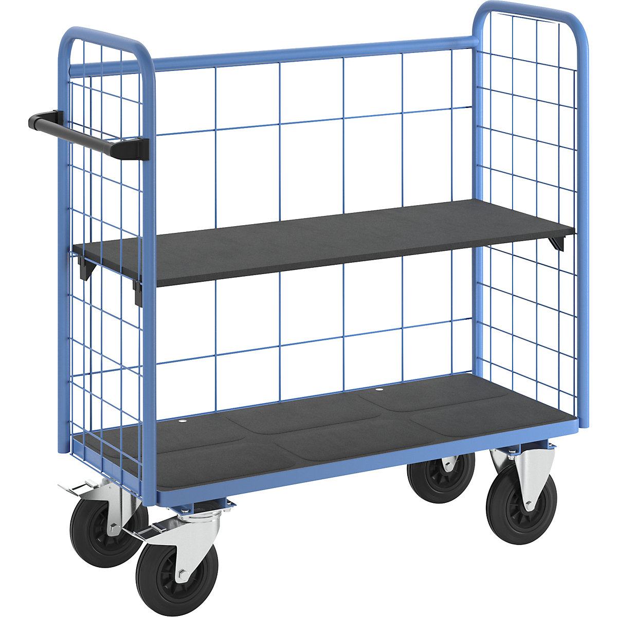 Etagenwagen eurokraft pro, mit Gitterwänden, 3-seitig, Länge 1180 mm, inkl. 1 Etagenboden-4