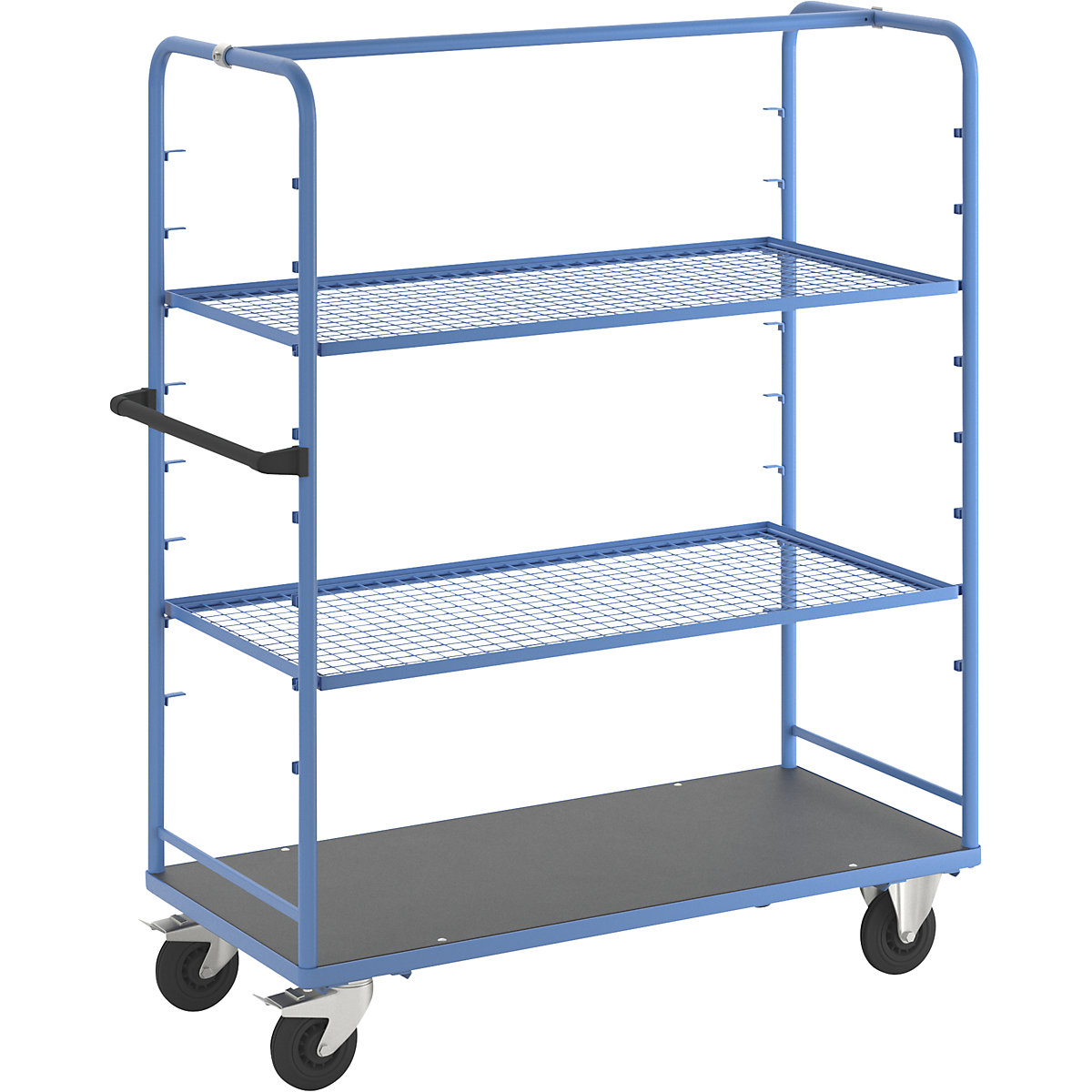 Regalwagen eurokraft pro, für 8 Etagenböden, inkl. 2 Etagenböden, mit Gitterboden-1