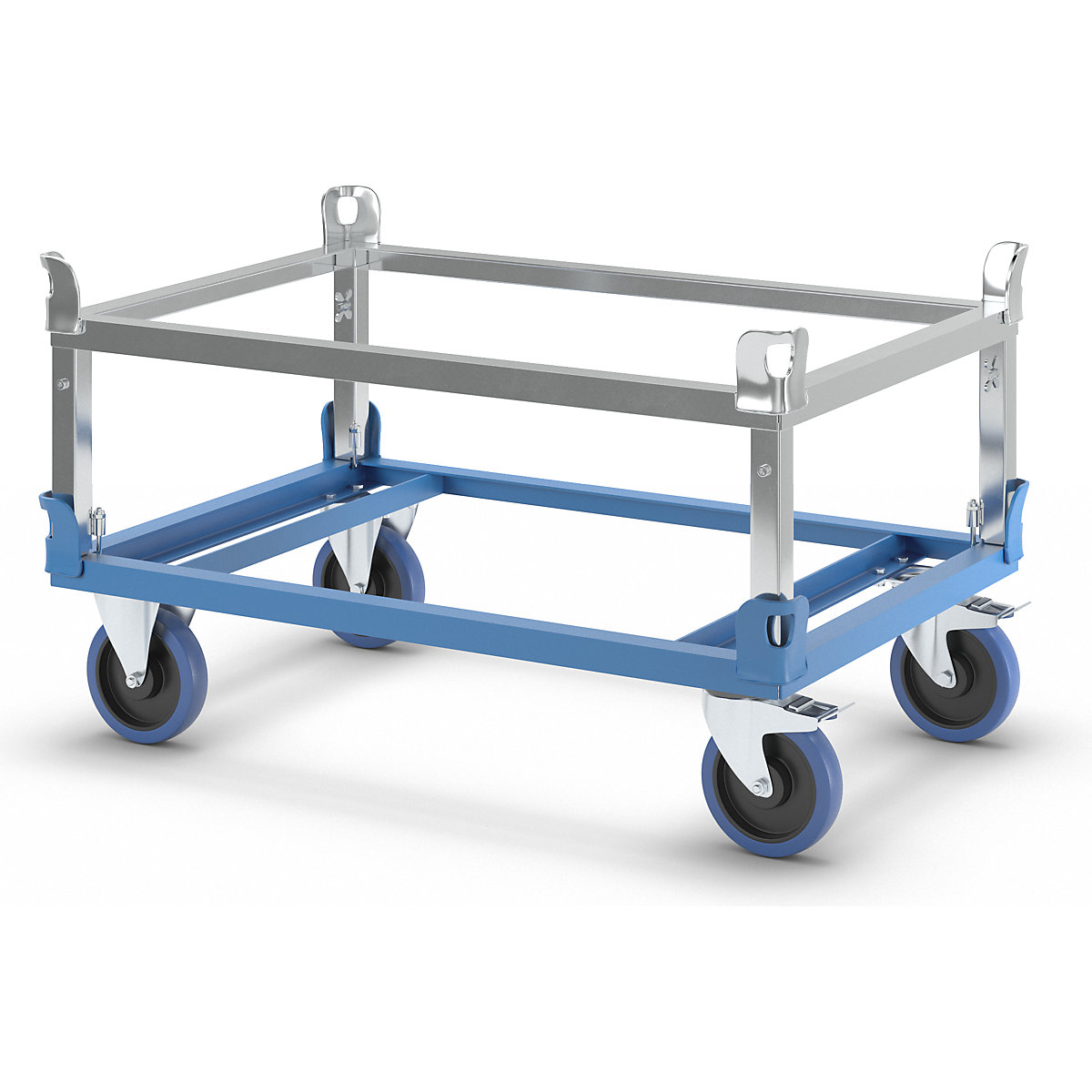 Paletten-Fahrgestell mit Aufsetzrahmen eurokraft pro (Produktabbildung 4)-3