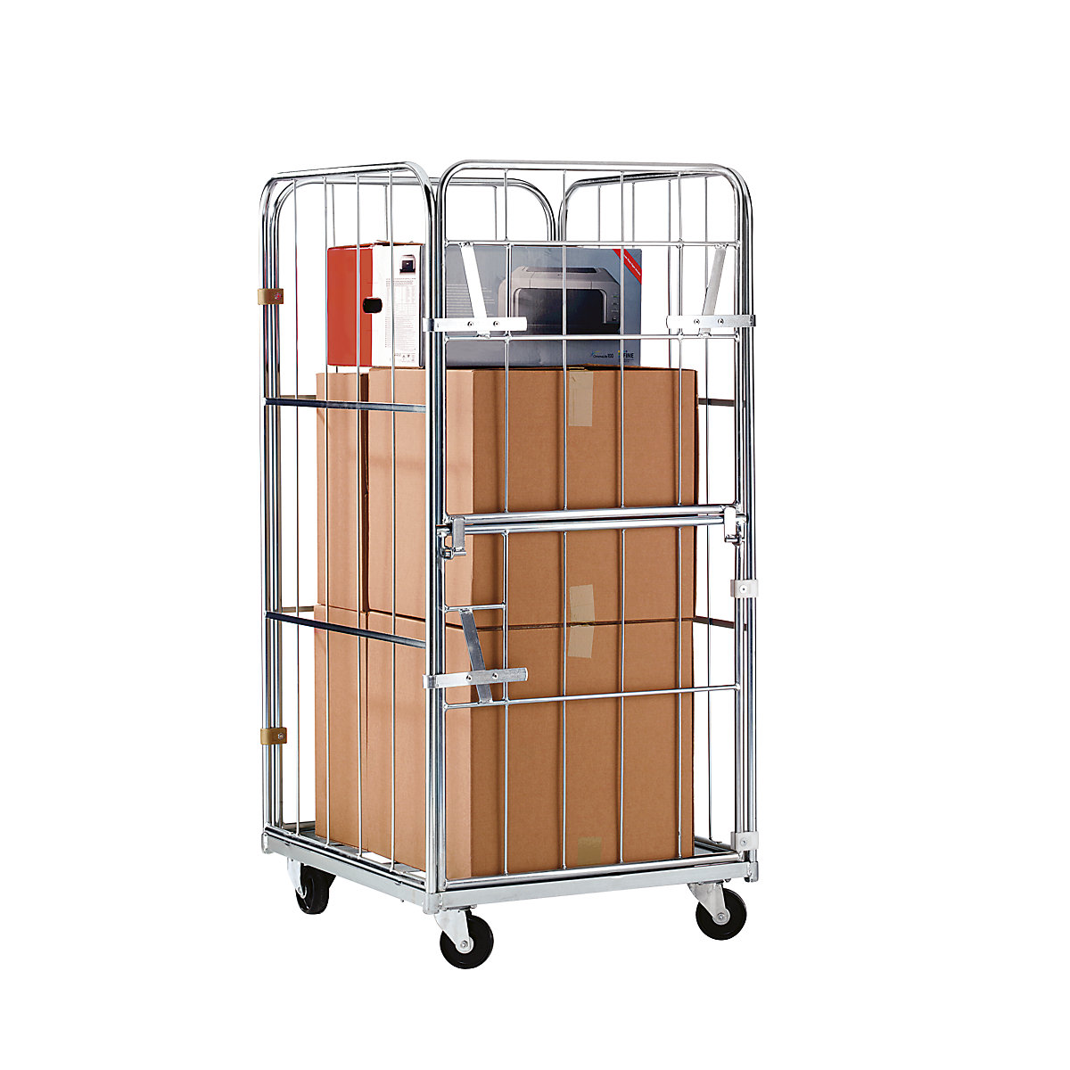 Rollbehälter, Vorderwand abklappbar und aufschwenkbar (Produktabbildung 2)-1