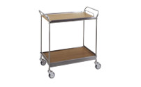 Servierwagen mit 2 Etagen, Tablett abnehmbar