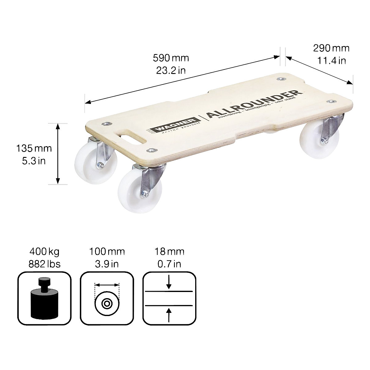 Transportroller ALLROUNDER Wagner (Produktabbildung 4)-3