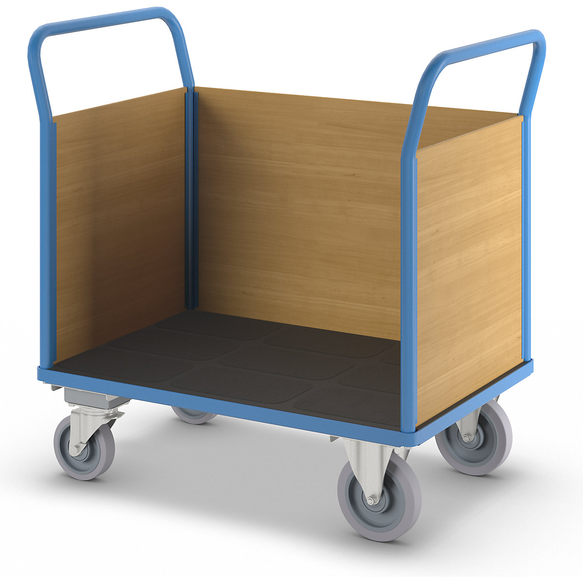 Plattformwagen mit Holzwänden eurokraft pro (Produktabbildung 6)-5