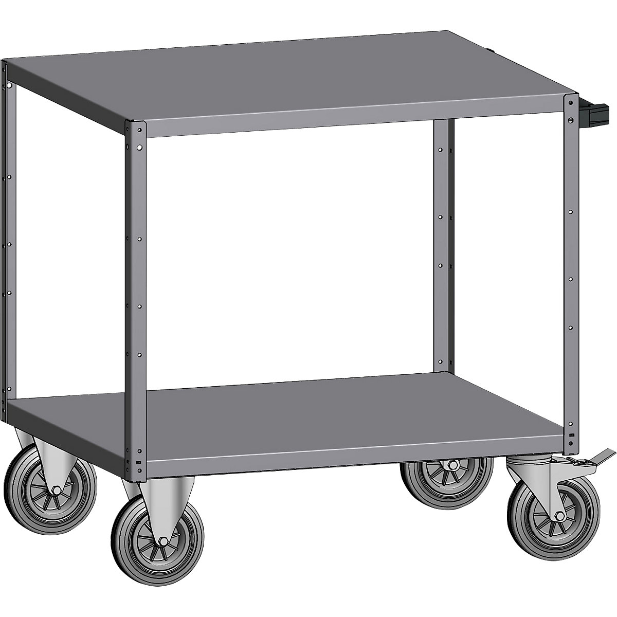 Pomožni montažni voziček, z 2 policama, DxŠxV 1080 x 750 x 1000 mm