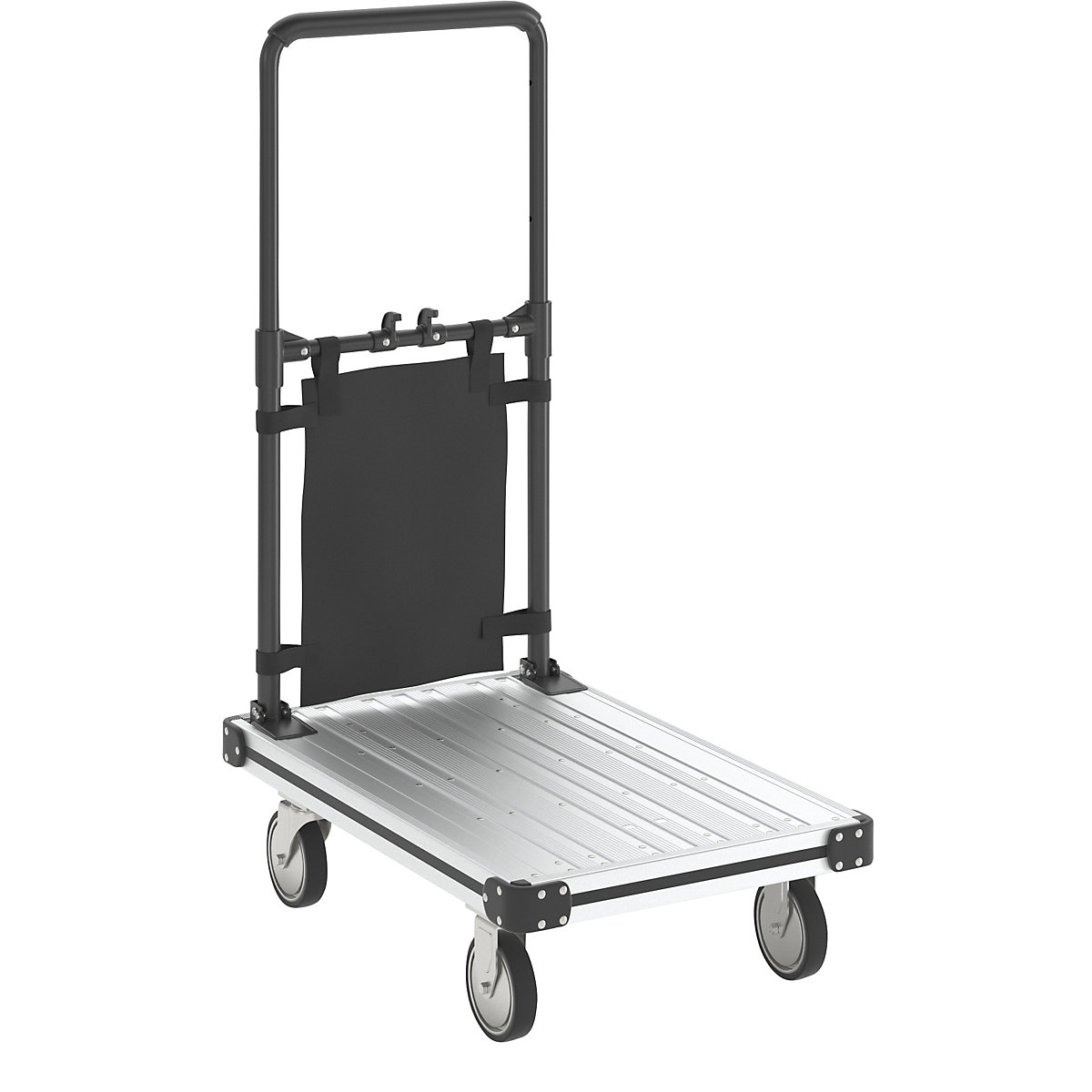 Aluminijast ploski voziček SLIMLINE, povsem zložljiv, nosilnost 150 kg-6