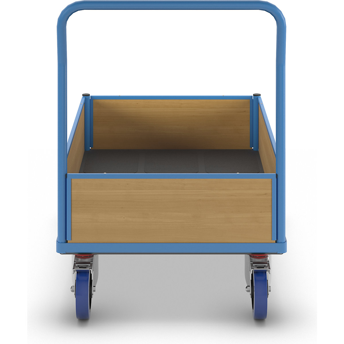 Ploski voziček z lesenimi stenami – eurokraft pro (Slika izdelka 2)-1