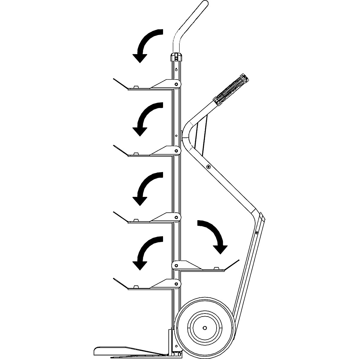 Aluminijast voziček za prevoz vreč WATER BOTTLE (Slika izdelka 15)-14