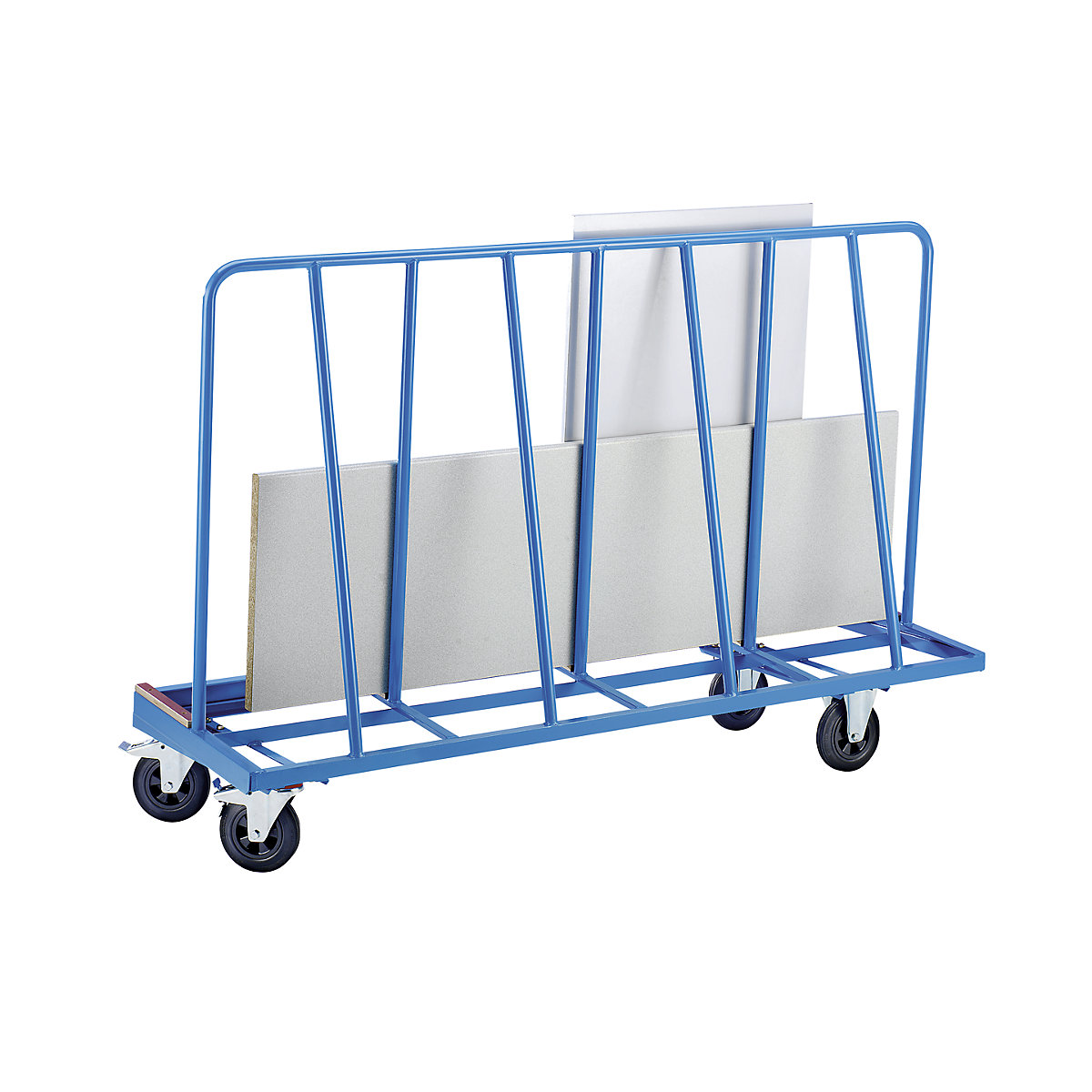 Transportni voziček za plošče – eurokraft pro, enostranska izvedba, dolgi, nosilnost 500 kg-1