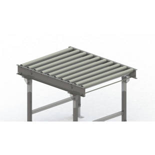 Rollenbaan, stalen frame met stalen draagrollen verzinkt