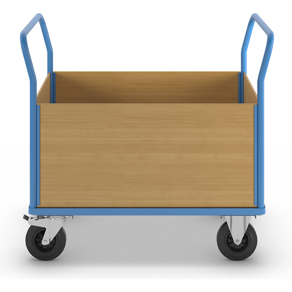 Carrello a pianale con sponde in legno – eurokraft pro (Foto prodotto 3)-2